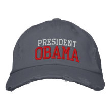 Presidente Obama Embroidered Hat Gorros Bordados