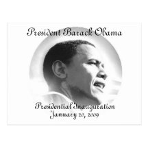 Presidente Obama Inauguration Commemorative Tarjeta Postal
