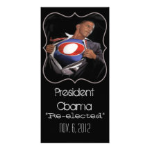 Presidente Obama Photo Card Tarjeta Fotográfica Personalizada