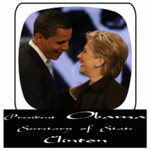 Presidente Obama Sec. de los estados Clinton Escultura Fotográfica