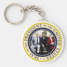 Presidente Obama y abuelos Llavero Personalizado