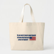 Presione "uno" para el inglés bolsa