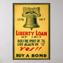 Préstamo de la libertad del vintage 1917 del ~ WW1 Impresiones