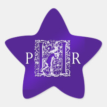 prh púrpura de la estrella pegatina forma de estrella personalizadas