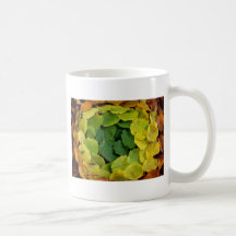 Primavera a caer círculo de hojas taza