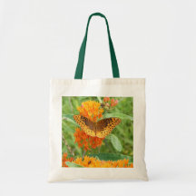 Primavera de la mariposa bolsa lienzo