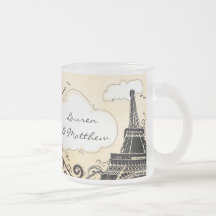 Primavera en la torre Eiffel de París Taza De Café