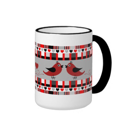 Primavera/taza lindas de los pájaros del amor