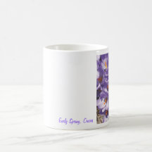 Primavera temprana, azafrán taza de café