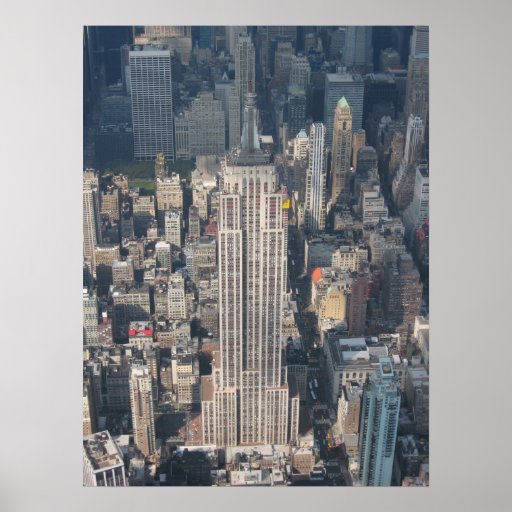Primer aéreo del Empire State Building Posters