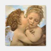 Primer beso por Bouguereau, ángeles del Victorian  Iman
