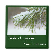Primer boda del Nieve-Invierno imanes