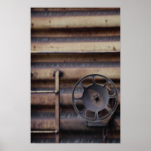Primer, coche de tren aherrumbrado poster