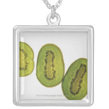 Primer de cinco rebanadas de fruta de kiwi grimpola personalizada