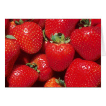 Primer de las fresas tarjeton
