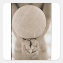 Primer del voleibol calcomanía cuadradas personalizadas