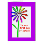 Primer día 3722 de flor de la escuela felicitación