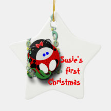 Primer ladybugette del navidad adorno para reyes