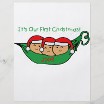 Primer navidad de los tríos flyer personalizado