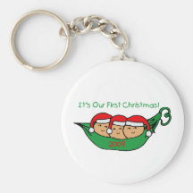 Primer navidad de los tríos llavero personalizado