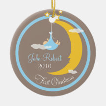 Primer ornamento del navidad del bebé ornatos