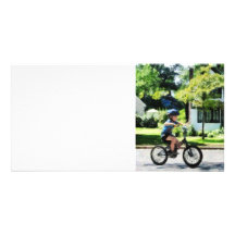 Primer policía motorizado dos tarjetas fotográficas personalizadas