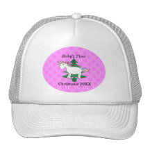 Primer unicornio del navidad del bebé gorra