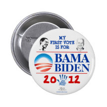 Primer voto para OBAMA/BIDEN en 2012 Demócratas jo Pin