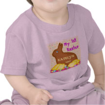 Primera camiseta/mono del bebé de Pascua del perso
