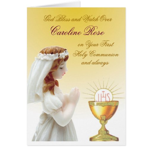First Holy Communion Greeting Card First Holy Communion Greeting Card