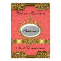 Primera comunión santa invitaciones personales 