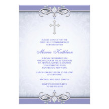 Primera invitación de la comunión de la cruz púrpu