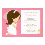 Primera invitación de la comunión para el chica