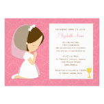 Primera invitación de la comunión para el chica