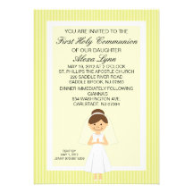 Primera invitación del chica de la comunión del bo