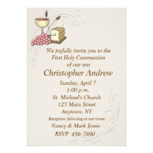 Primera invitación del moreno de la comunión