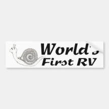 Primera pegatina para el parachoques de rv del mun etiqueta de parachoque