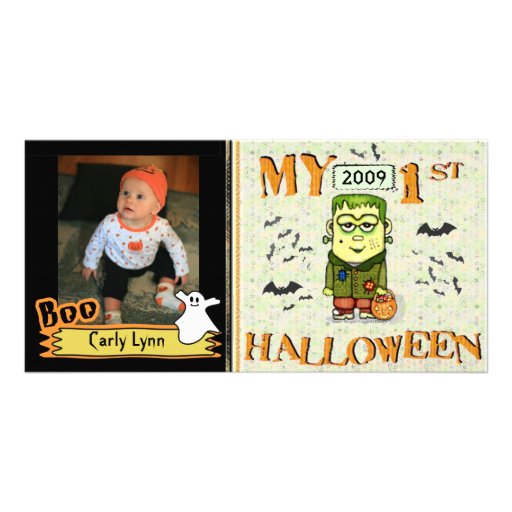 Primera tarjeta de encargo de la foto de Halloween Tarjeta Fotografica