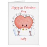 Primera tarjeta del día de San Valentín del bebé (