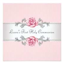 Primeras invitaciones de la comunión de los chicas invitación personalizada