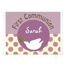 Primeras invitaciones de la comunión santa (chica) anuncio personalizado