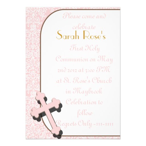 Primeras invitaciones de la comunión santa de los  invitacion personal 