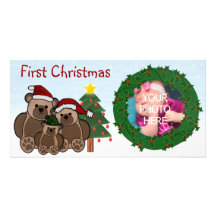 Primeras tarjetas de la foto del navidad tarjetas personales