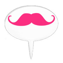 Primero rosado de moda de la torta del bigote del 