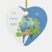 Primeros pájaros de abrazo juntos anticuados del n ornamentos para reyes magos