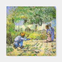 Primeros pasos de Van Gogh (después del mijo) (F66 Iman Para Frigorífico