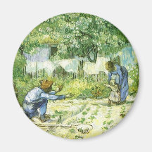 Primeros pasos, Vincent van Gogh 1890. Imanes De Nevera