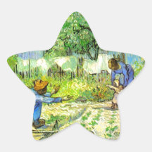 Primeros pasos, Vincent van Gogh 1890. Calcomanía Forma De Estrella Personalizadas