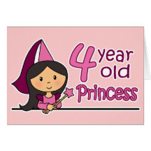 Princesa Age 4 Felicitación