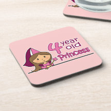 Princesa Age 4 Posavasos De Bebida